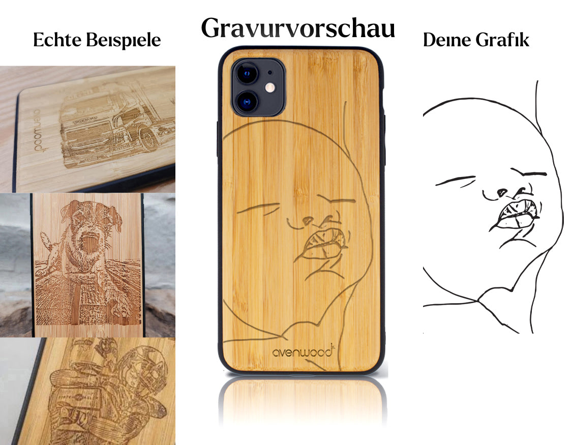 INDIVIDUELL iPhone 11 Bambus-Kunststoff